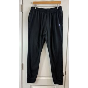 Champion Men's Black Lightweight Lounge Jogger Pants 100% Cotton Size L Large